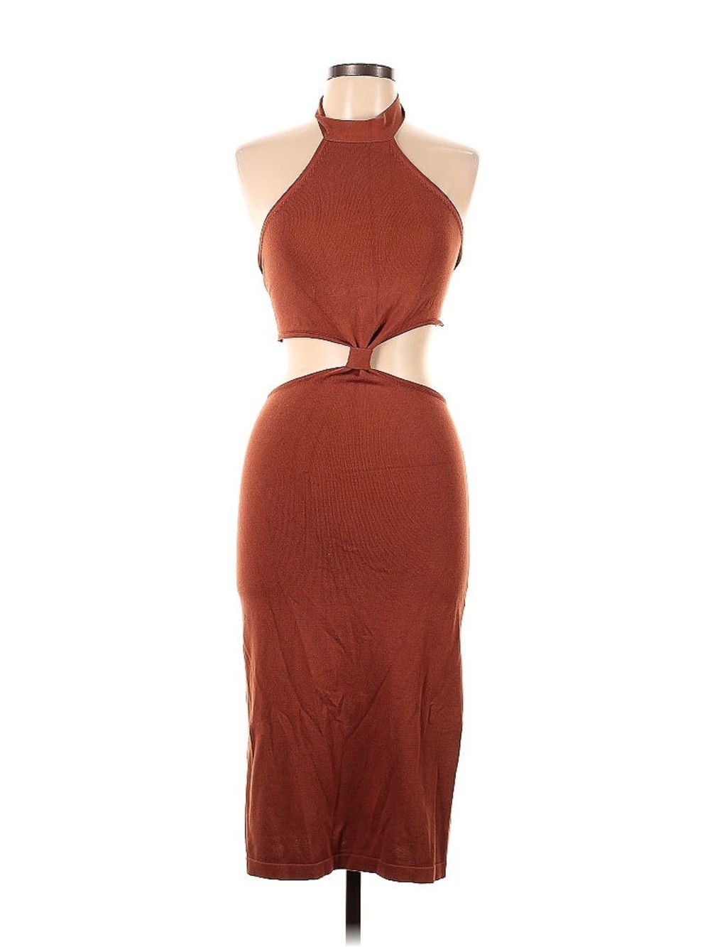 Lulus orange cutout knee length dress